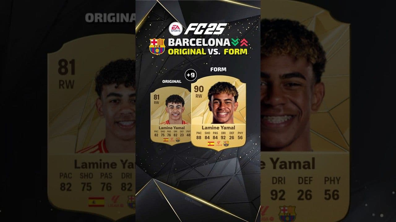 ریتینگ بازیکنان بارسلونا در EA FC 25 اگر عملکرد کنونی آن‌ها را در نظر بگیریم 