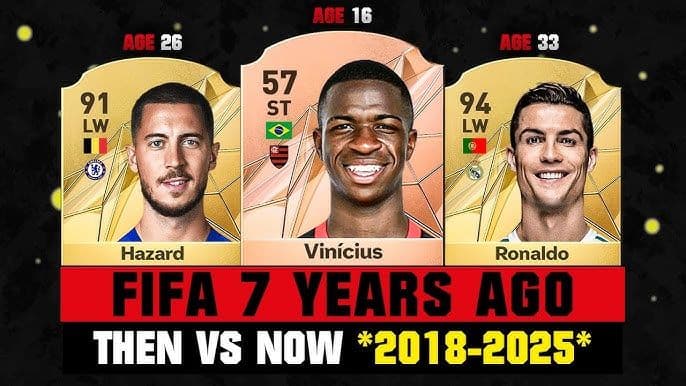 تفاوت ریتینگ بازیکنان در FIFA 18 و FC 25؛ با حضور رونالدو، هازارد و وینیسیوس 