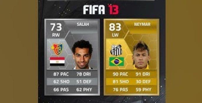 مقایسه ریتینگ نیمار و محمد صلاح از FIFA 13 تا EA FC 25