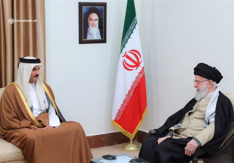دیدار امیر قطر با امام خامنه‌ای + عکس