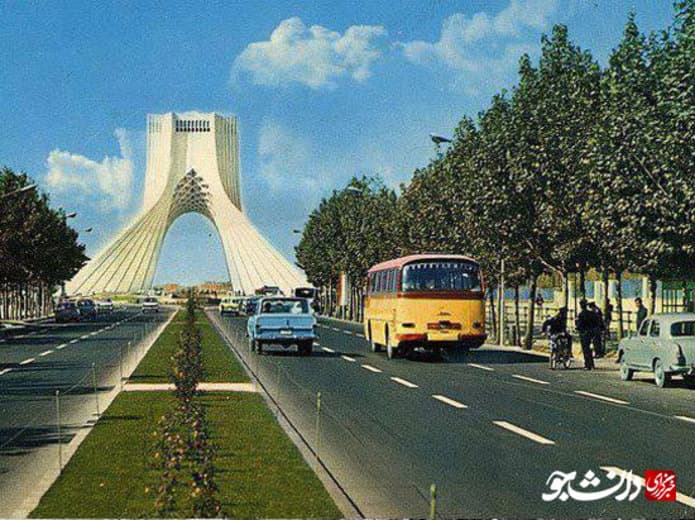 تصویر میدان آزادی تهران در نیم قرن پیش 
