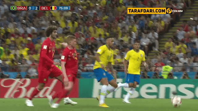 گل رناتو آگوستو به بلژیک (بلژیک 2-1 برزیل)