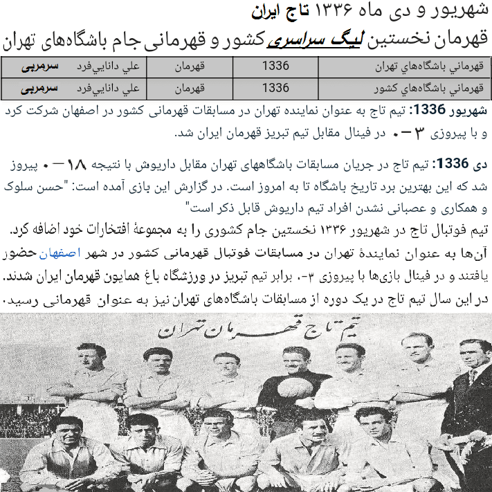 نخستین لیگ سراسری ایران ، جامی رسمی و فراموش شده ...