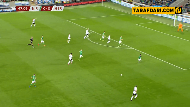 گل زیبای هالستنبرگ به ایرلند شمالی (ایرلند شمالی 0-1 آلمان)