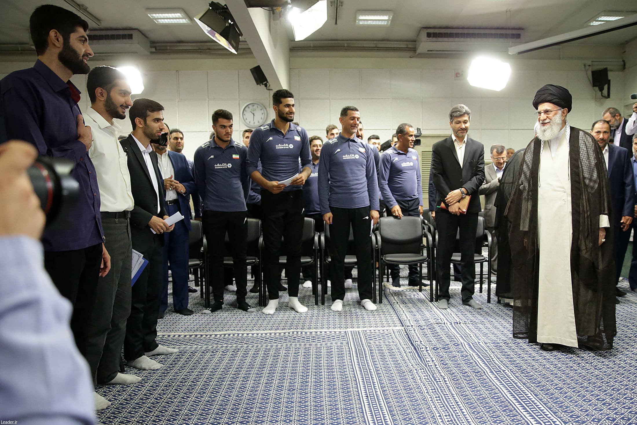 دیدار اعضای تیم ملی والیبال جوانان ایران با رهبر معظم انقلاب