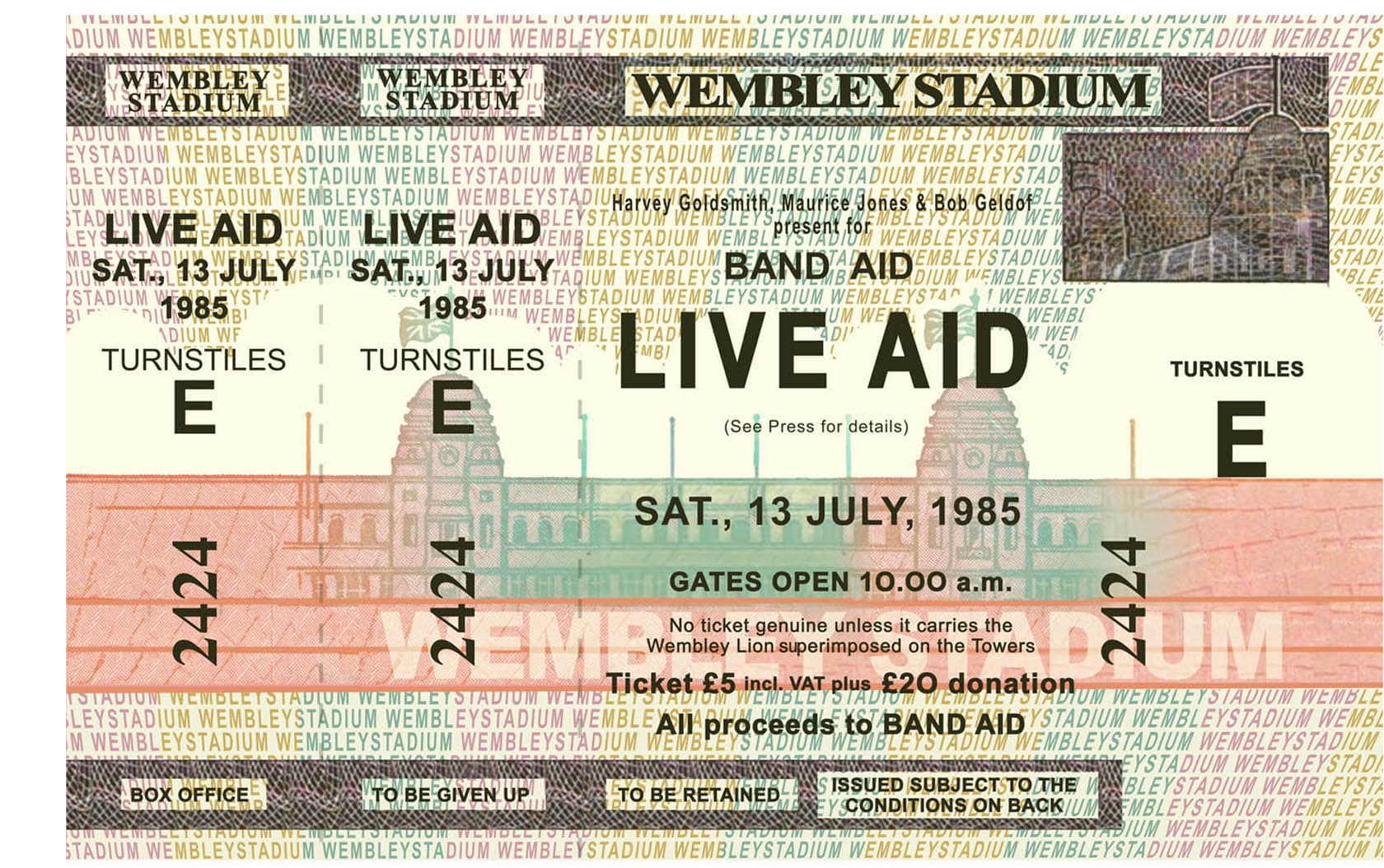 عکس دیده نشده از بلیط لایو اید (Live Aid) ???