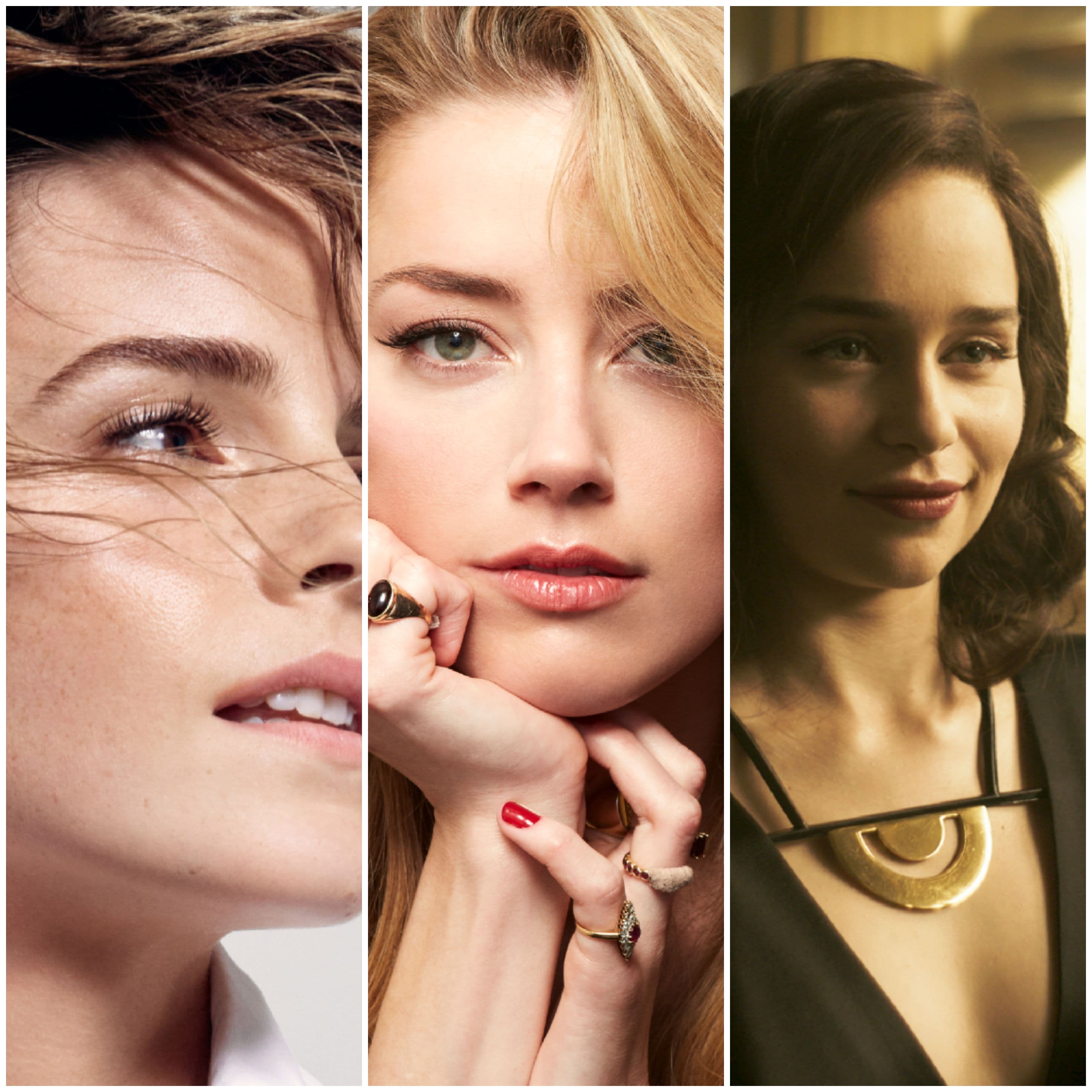 نظرسنجی ؛ طرفدار کدوم یکی هستی؟ emilia clarke - amber heard - emma watson 