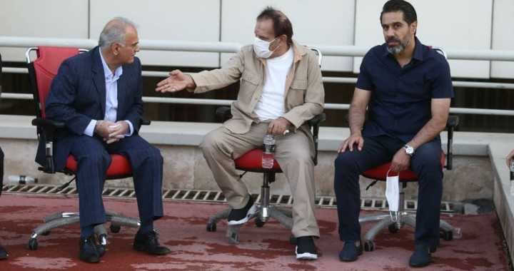 حضور دو پیشکسوت در تمرین پرسپولیس؛ محمد صادقی و فریدون ممبینی مهمان سرخپوشان