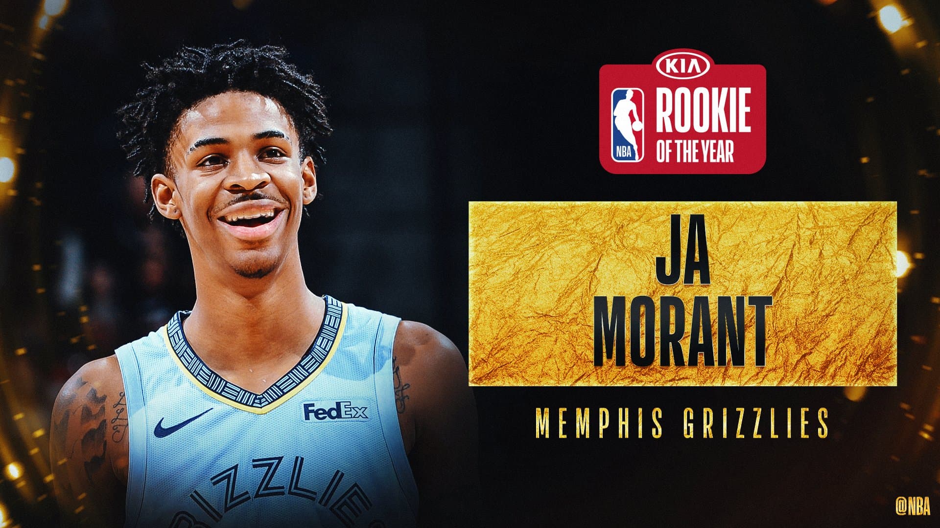 بسکتبال NBA | جا مورنت به عنوان بهترین بازیکن سال اولی فصل 2019/20 انتخاب شد