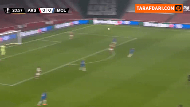 گل اول مولده به آرسنال (آرسنال 0-1 مولده)