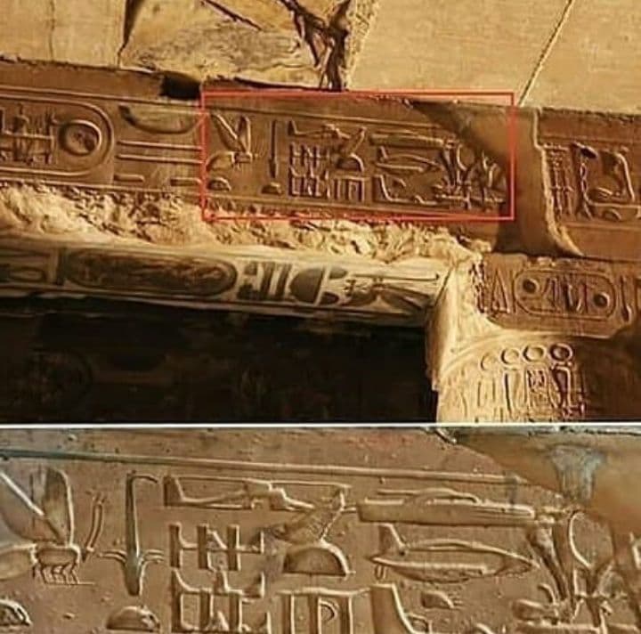 اهرام ثلاثه مصر و فرا زمینی ها عکس های هلیکوپتر و هواپیما در سنگ نگاره ها