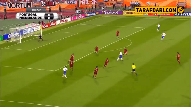 صعود پرتغال به مرحله یک چهارم نهایی جام جهانی با کسب برتری 1-0 مقابل هلند (2006/6/25) / ویدیو