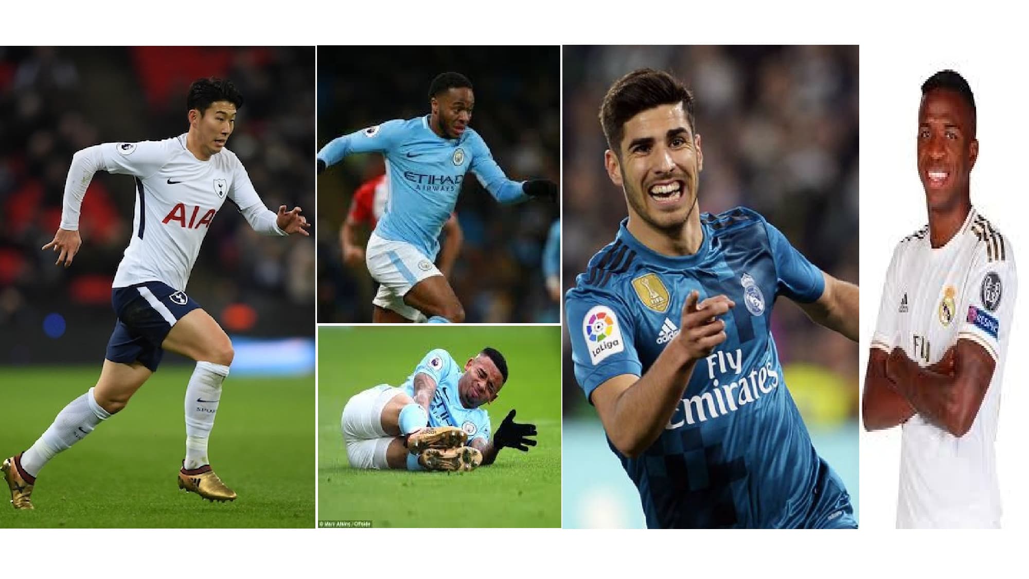 Son VS Asensio VS Vinicius VS G.Jesus VS Sterling: