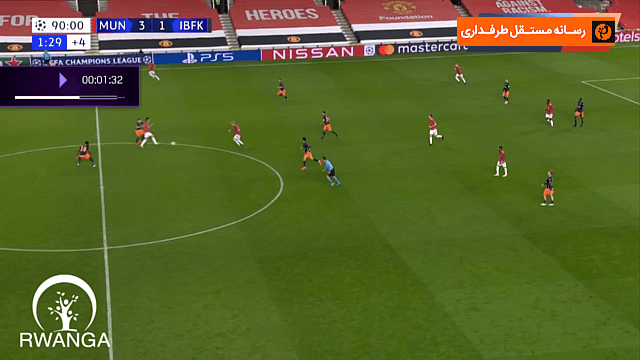 گل دنیل جیمز به باشاک شهیر (منچستریونایتد 4-1 باشاک شهیر)