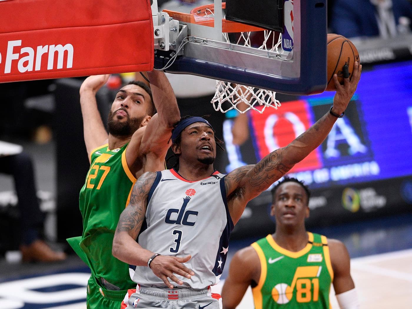 خلاصه بازی واشینگتن ویزاردز 131-122 یوتا جز (فصل 2020/21 لیگ NBA)