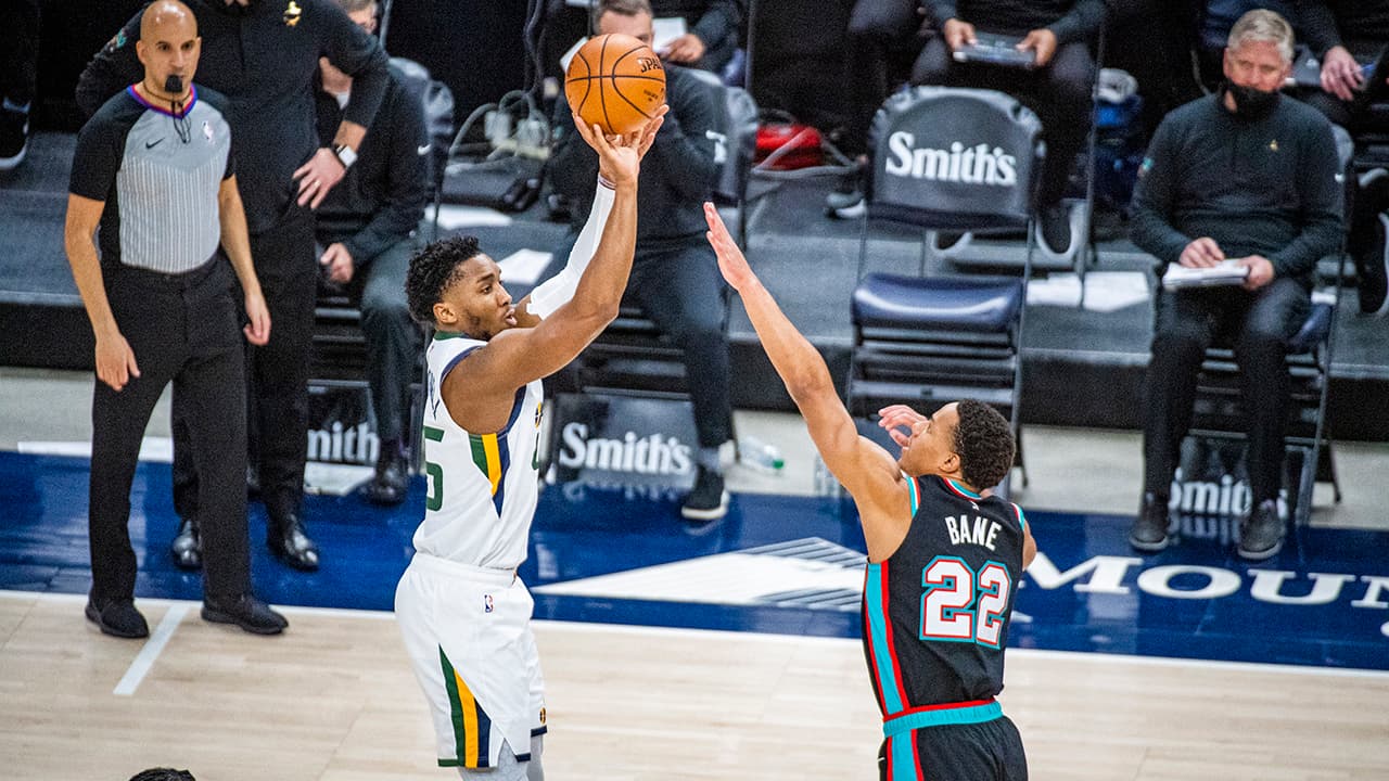 خلاصه بازی یوتا جز 117-114 ممفیس گریزلیز (فصل 2020/21 لیگ NBA)