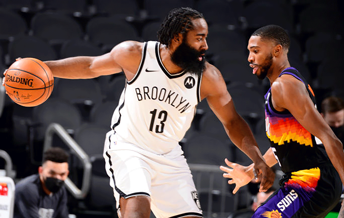 خلاصه بازی فینیکس سانز 124-128 بروکلین نتس (فصل 2020/21 لیگ NBA)